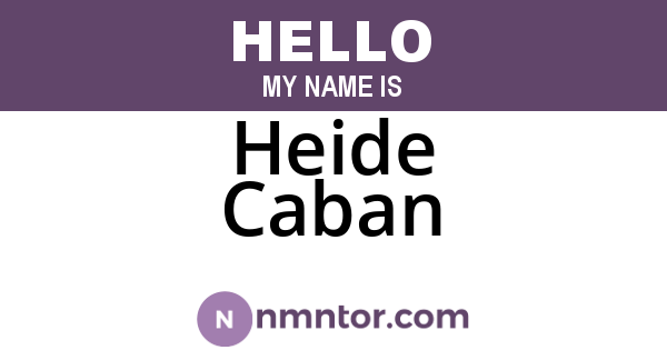 Heide Caban