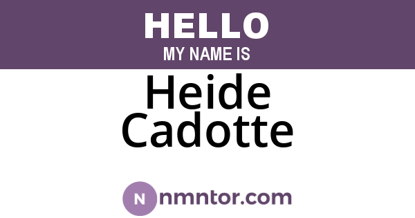 Heide Cadotte