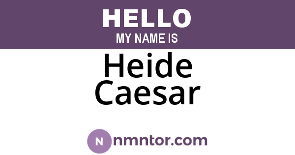 Heide Caesar