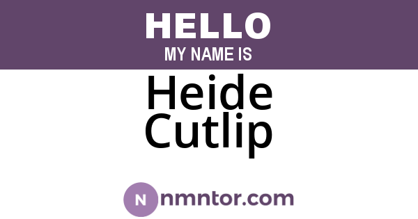 Heide Cutlip
