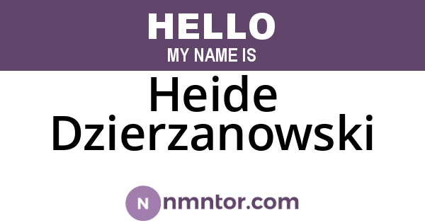 Heide Dzierzanowski
