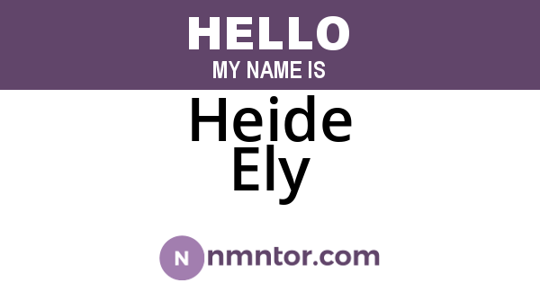 Heide Ely