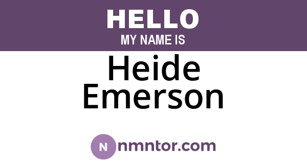 Heide Emerson
