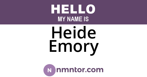 Heide Emory