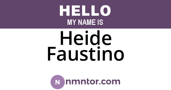 Heide Faustino