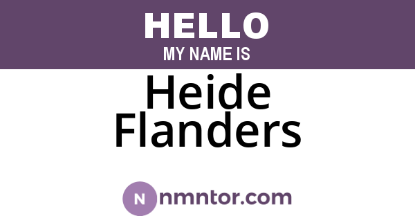 Heide Flanders