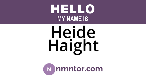Heide Haight