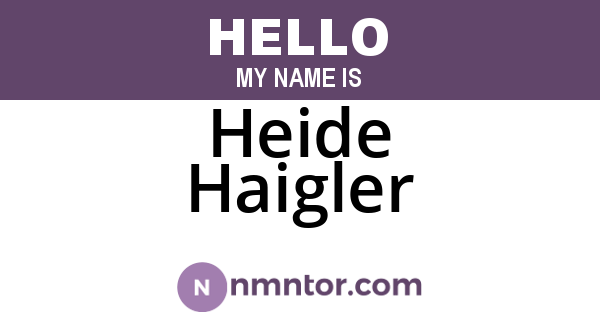 Heide Haigler