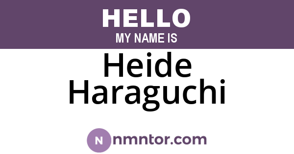Heide Haraguchi