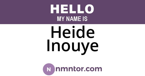 Heide Inouye