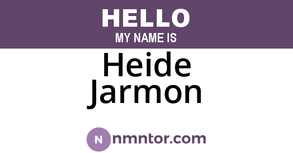 Heide Jarmon