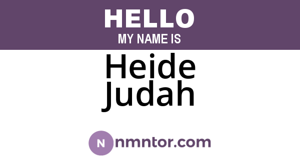 Heide Judah