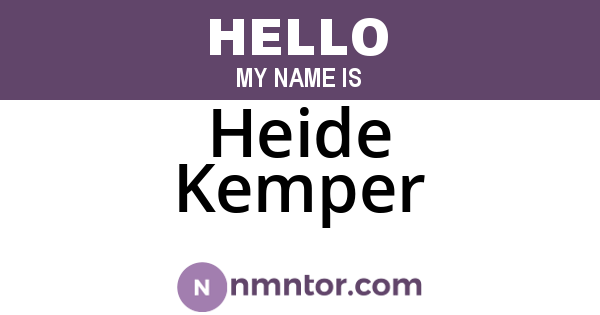 Heide Kemper