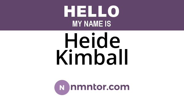 Heide Kimball