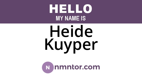 Heide Kuyper