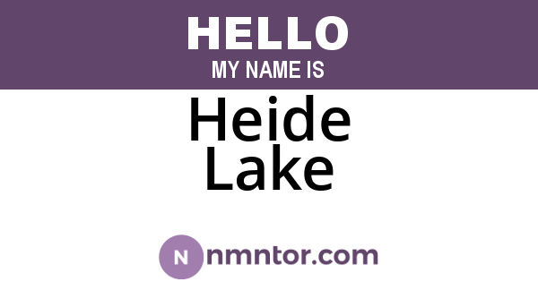 Heide Lake