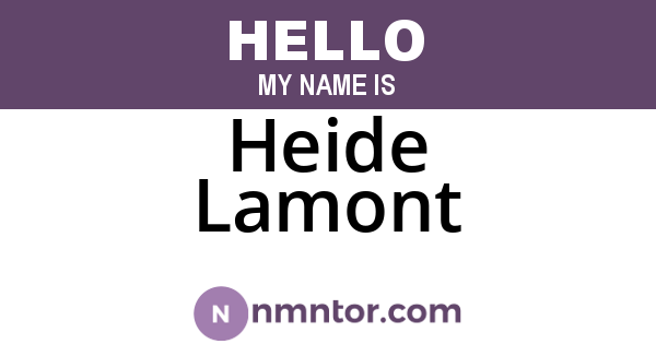 Heide Lamont
