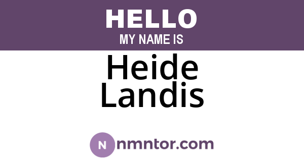 Heide Landis