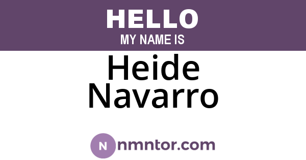 Heide Navarro