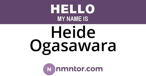 Heide Ogasawara