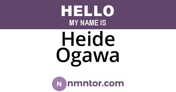 Heide Ogawa