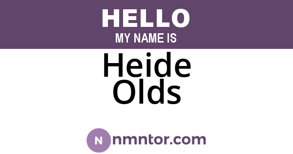 Heide Olds