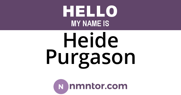 Heide Purgason