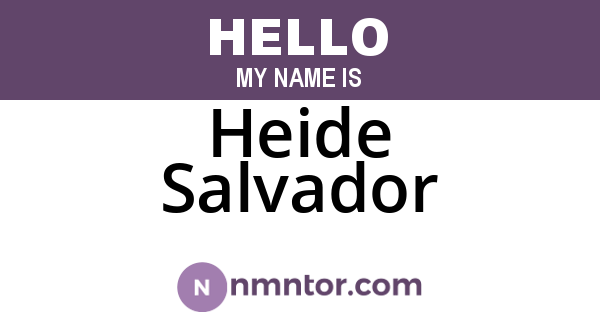 Heide Salvador