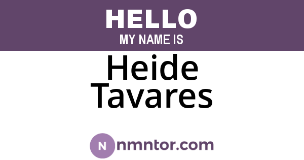 Heide Tavares