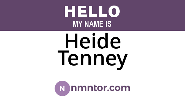 Heide Tenney