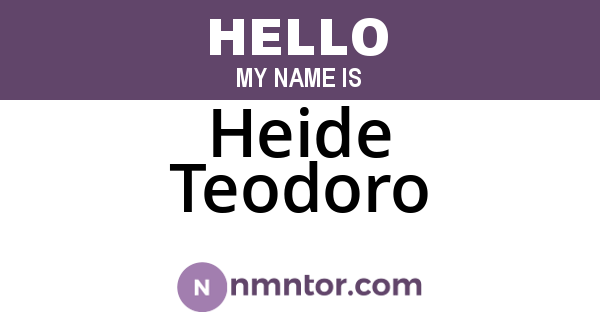 Heide Teodoro