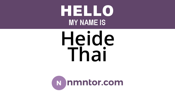 Heide Thai