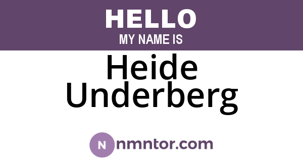 Heide Underberg