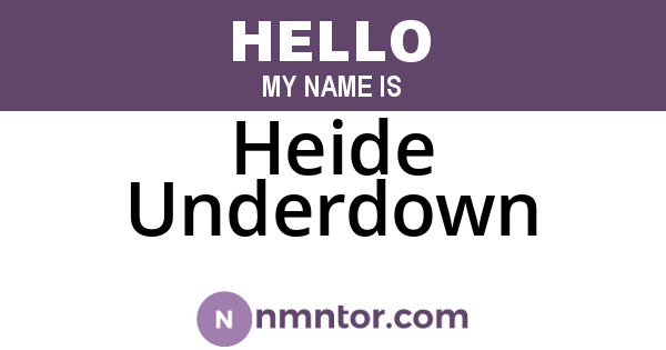 Heide Underdown