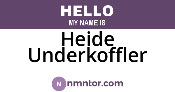 Heide Underkoffler