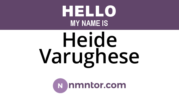 Heide Varughese