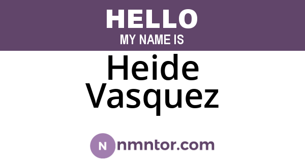Heide Vasquez