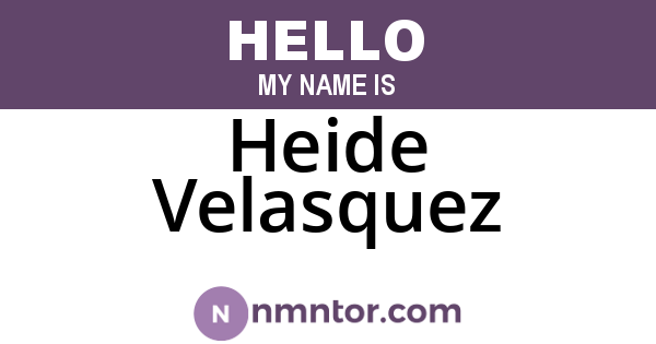 Heide Velasquez