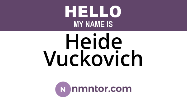 Heide Vuckovich