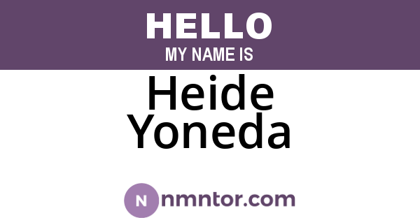 Heide Yoneda