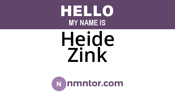 Heide Zink