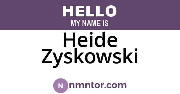 Heide Zyskowski
