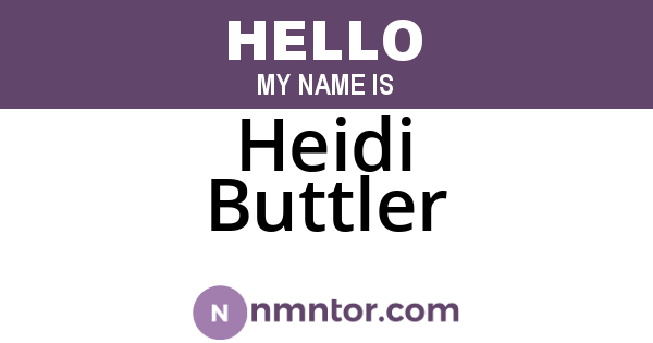 Heidi Buttler