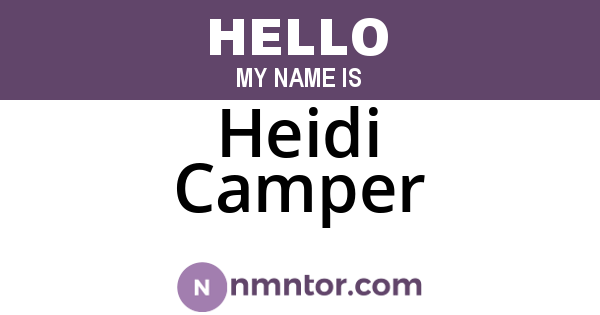 Heidi Camper