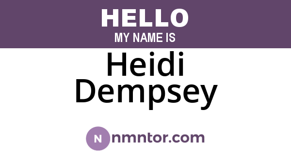 Heidi Dempsey