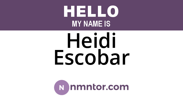 Heidi Escobar