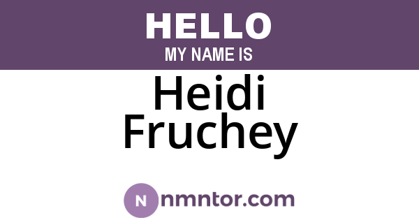 Heidi Fruchey