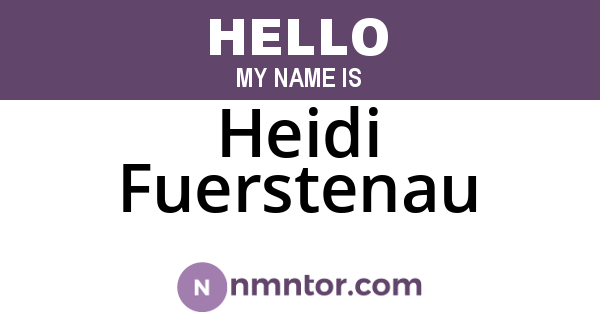 Heidi Fuerstenau
