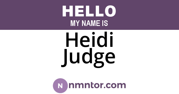 Heidi Judge