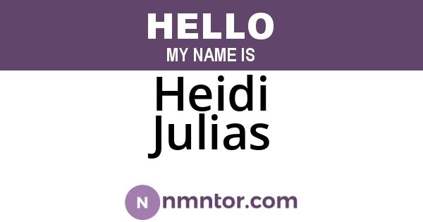 Heidi Julias